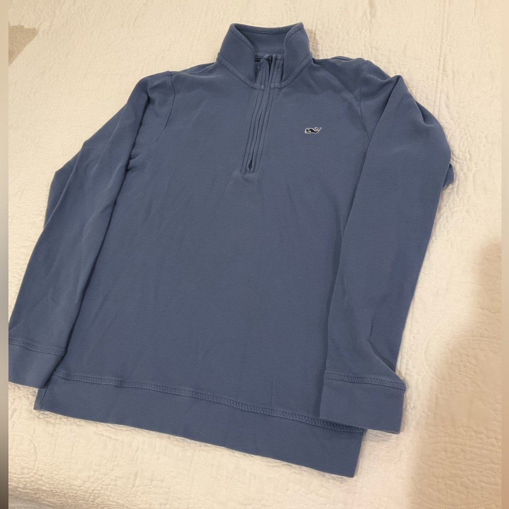 Vineyard Vines Kids Blue Quarter-Zip Sweater 100% cotton